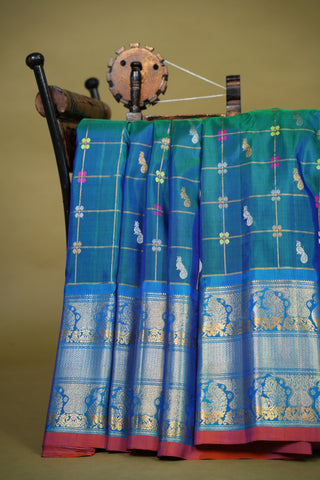GADWAL PURE SILK KUTTU BORDER SAREE
