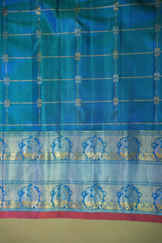 GADWAL PURE SILK KUTTU BORDER SAREE