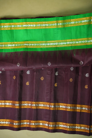 GADWAL PURE SILK GANGA JAMUNA GAP BORDER SAREE