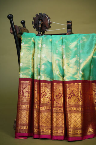 EXCLUSIVE GADWAL TISSUE PURE SILK HANDLOOM SAREE