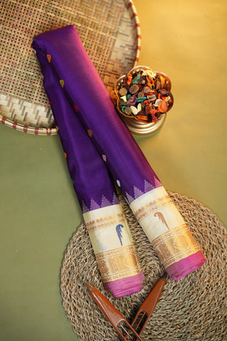 GADWAL PURE SILK GAP BORDER HANDLOOM SAREE