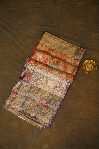 KANCHIPURAM PURE SILK TISSUE BROCADE SAREE