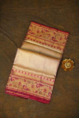 KANCHIPURAM PURE SILK TISSUE BROCADE SAREE