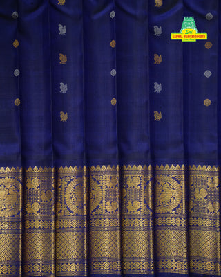 GADWAL PURE SILK HANDLOOM SAREE WITH GANGA JAMUNA BORDER