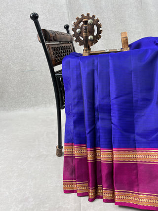 KANCHIPURAM PURE SILK GAP BORDER SAREE
