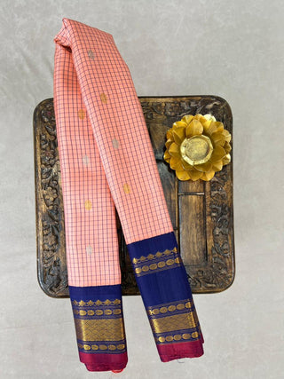 GADWAL PURE SILK CHECKS HANDLOOM SAREE