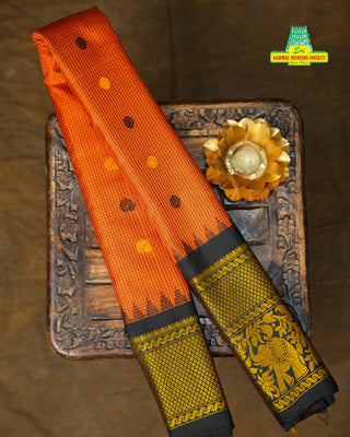 GADWAL PURE SILK CHECKS HANDLOOM SAREE