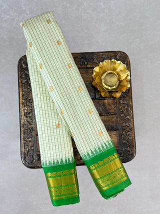 GADWAL PURE SILK CHECKS HANDLOOM SAREE