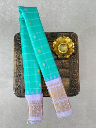 GADWAL PURE SILK CHECKS HANDLOOM SAREE