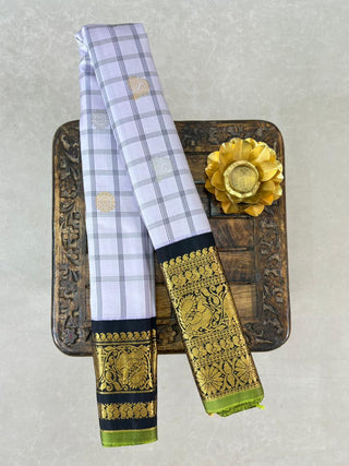 GADWAL PURE SILK CHECKS HANDLOOM SAREE