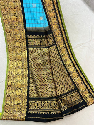 GADWAL PURE SILK CHECKS HANDLOOM SAREE