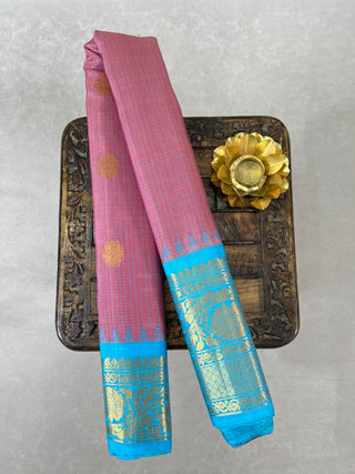 GADWAL PURE SILK CHECKS HANDLOOM SAREE