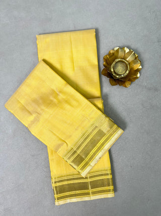 GADWAL DHOTI PURE SILK HANDLOOM 3PC SET