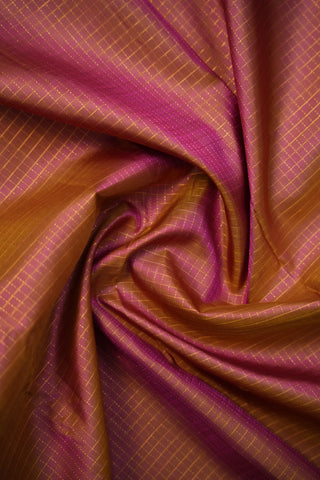 KANCHIPURAM PURE SILK CHECKS HANDLOOM SAREE