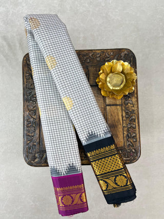 GADWAL PURE SILK CHECKS HANDLOOM SAREE