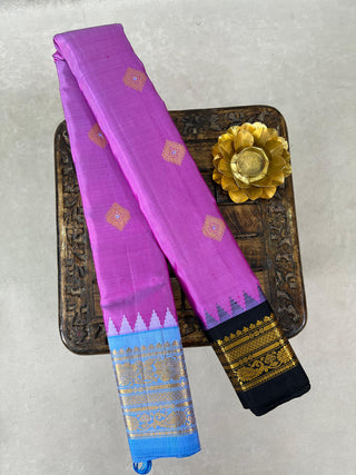GADWAL PURE SILK GANGA JAMUNA HANDLOOM SAREE