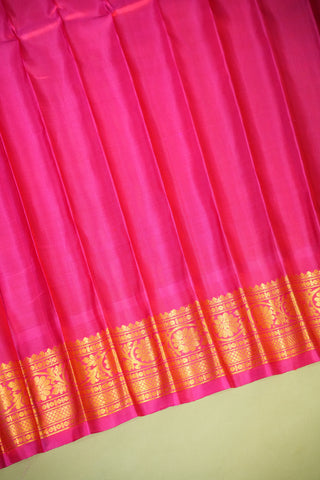 GADWAL PURE SILK GANGA JAMUNA BORDER SAREE