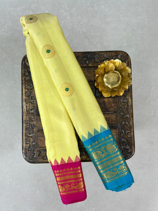 GADWAL PURE SILK GANGA JAMUNA HANDLOOM SAREE