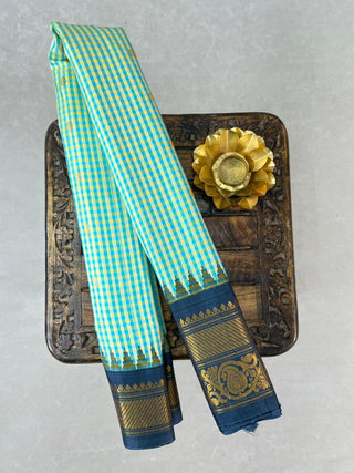 GADWAL PURE SILK CHECKS HANDLOOM SAREE