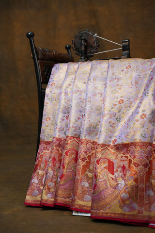 EXCLUSIVE KANCHIPURAM PURE SILK TISSUE BROCADE SAREE