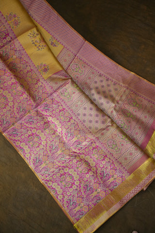 EXCLUSIVE KANCHIPURAM PURE SILK TISSUE BROCADE SAREE