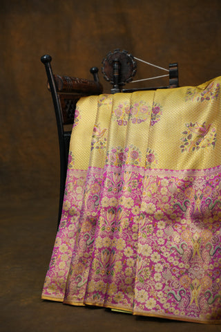 EXCLUSIVE KANCHIPURAM PURE SILK TISSUE BROCADE SAREE