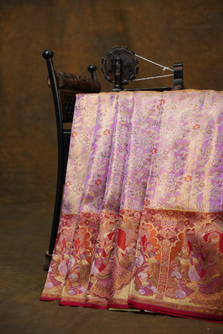 EXCLUSIVE KANCHIPURAM PURE SILK TISSUE BROCADE SAREE