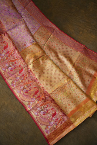 EXCLUSIVE KANCHIPURAM PURE SILK TISSUE BROCADE SAREE