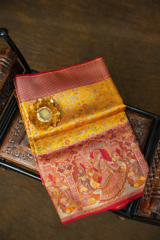 EXCLUSIVE KANCHIPURAM PURE SILK TISSUE BROCADE SAREE