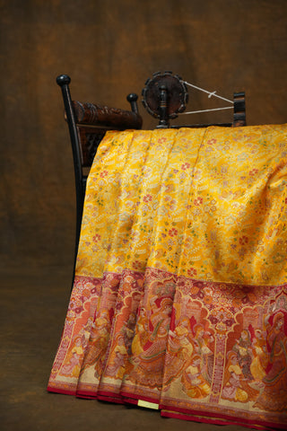 EXCLUSIVE KANCHIPURAM PURE SILK TISSUE BROCADE SAREE