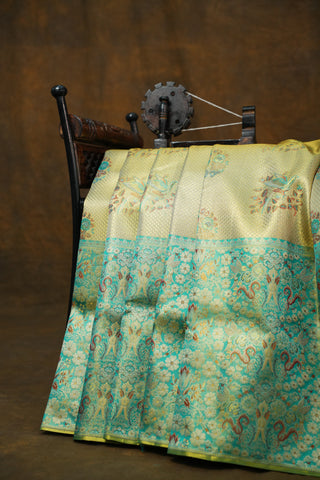 EXCLUSIVE KANCHIPURAM PURE SILK TISSUE BROCADE SAREE