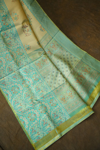 EXCLUSIVE KANCHIPURAM PURE SILK TISSUE BROCADE SAREE