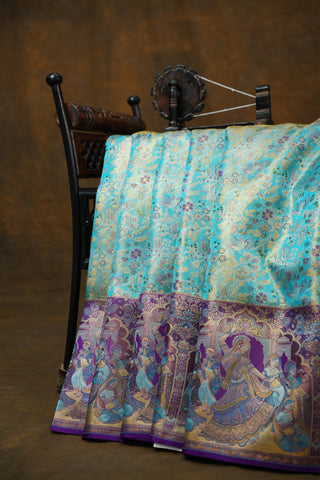 EXCLUSIVE KANCHIPURAM PURE SILK TISSUE BROCADE SAREE