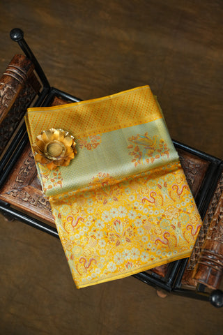 EXCLUSIVE KANCHIPURAM PURE SILK TISSUE BROCADE SAREE