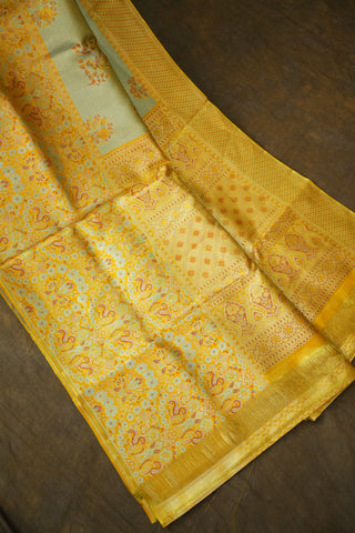 EXCLUSIVE KANCHIPURAM PURE SILK TISSUE BROCADE SAREE
