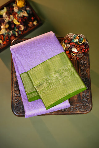 KANCHIPURAM PURE SILK BROCADE HANDLOOM SAREE