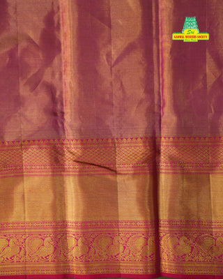 KANCHIPURAM PURE SILK TISSUE BROCADE HANDLOOM SAREE