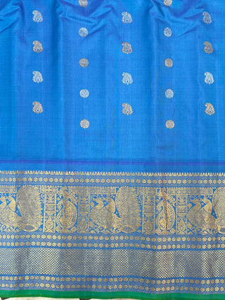 GADWAL PURE SILK HANDLOOM CHECKS BUTTA SAREE