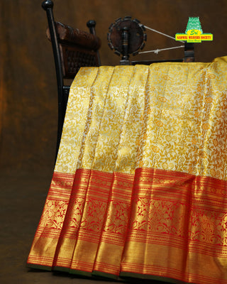 KANCHIPURAM PURE SILK BROCADE HANDLOOM SAREE