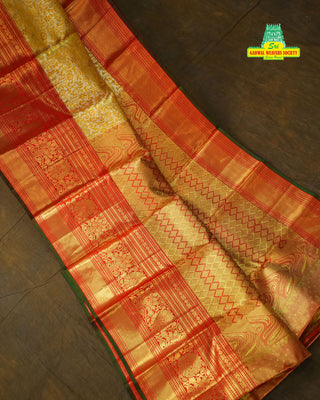 KANCHIPURAM PURE SILK BROCADE HANDLOOM SAREE