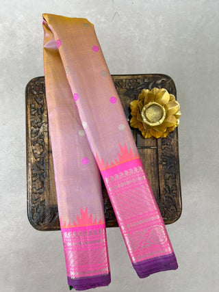 GADWAL PASTEL PURE SILK HANDLOOM SAREE