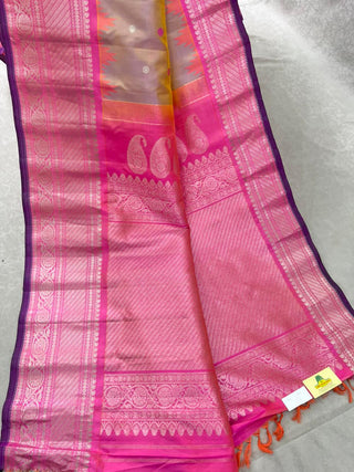 GADWAL PASTEL PURE SILK HANDLOOM SAREE