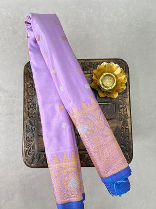 GADWAL PURE SILK HANDLOOM SAREE WITH MAHARANI TURNING BORDER