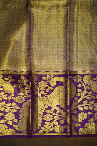 KANCHIPURAM PURE SILK TISSUE BROCADE HANDLOOM LEHANGA