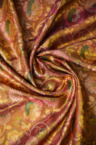 KANCHIPURAM PURE SILK TISSUE BROCADE HANDLOOM LEHANGA