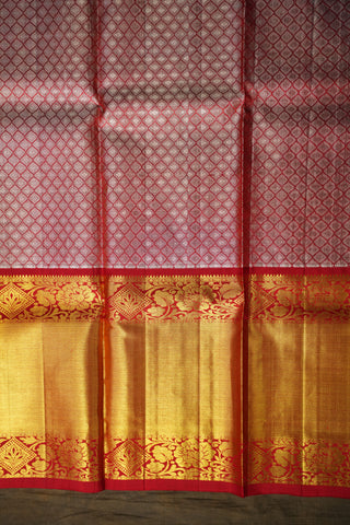 KANCHIPURAM PURE SILK TISSUE BROCADE HANDLOOM LEHANGA
