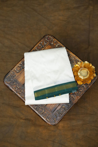 MENS DHOTI PURE SILK GANGA JAMUNA 9X5