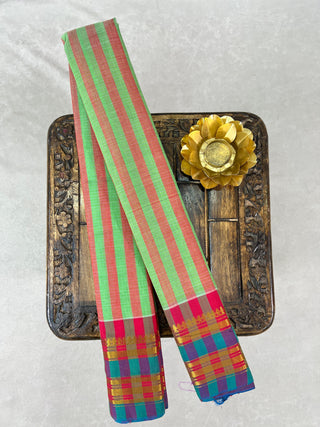 GADWAL PURE COTTON SMALL BORDER HANDLOOM SAREE