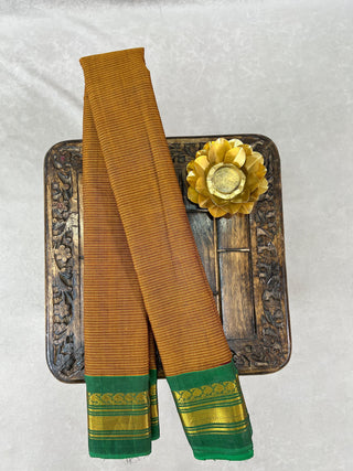 GADWAL PURE COTTON SMALL BORDER HANDLOOM SAREE