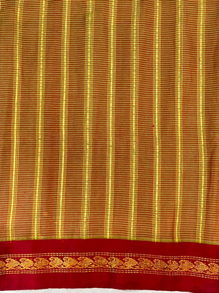 GADWAL PURE COTTON SMALL BORDER HANDLOOM SAREE